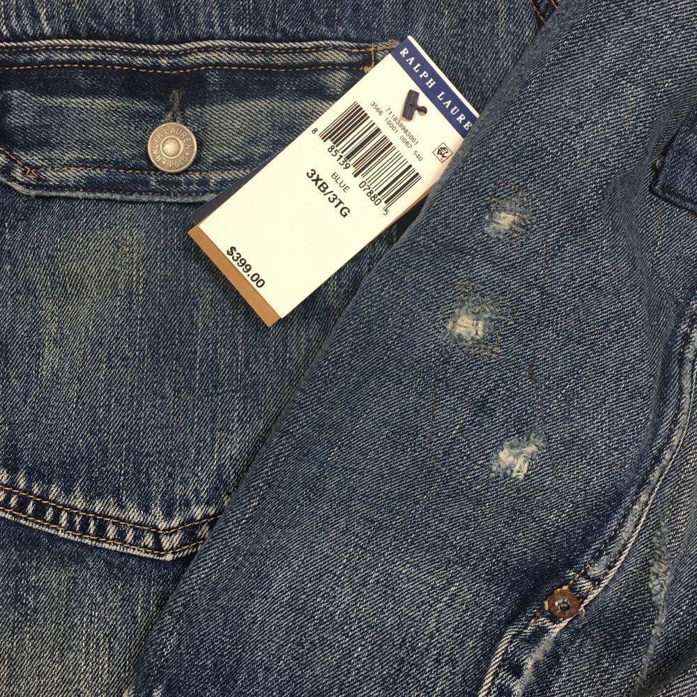 Men's POLO-RALPH LAUREN "SPORTSMAN" Denim Jacket (Casting Club) vintage - Picture 10 of 16